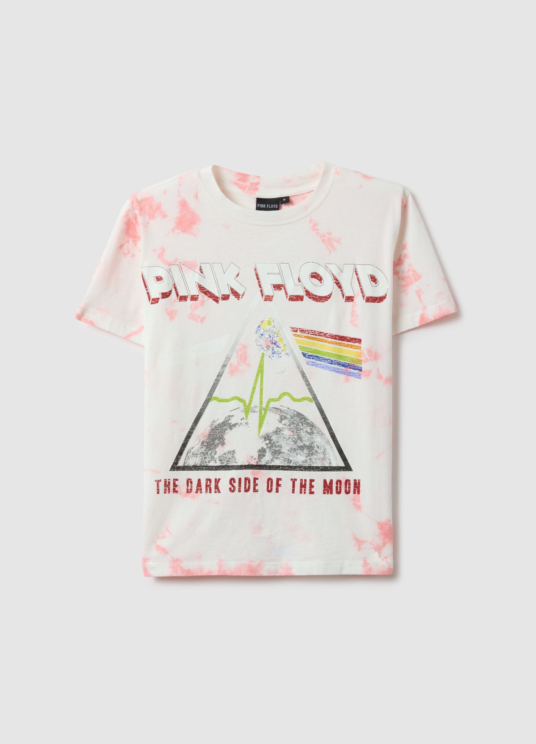 Regular fit multicolour pure cotton T-shirt with Pink Floyd print
