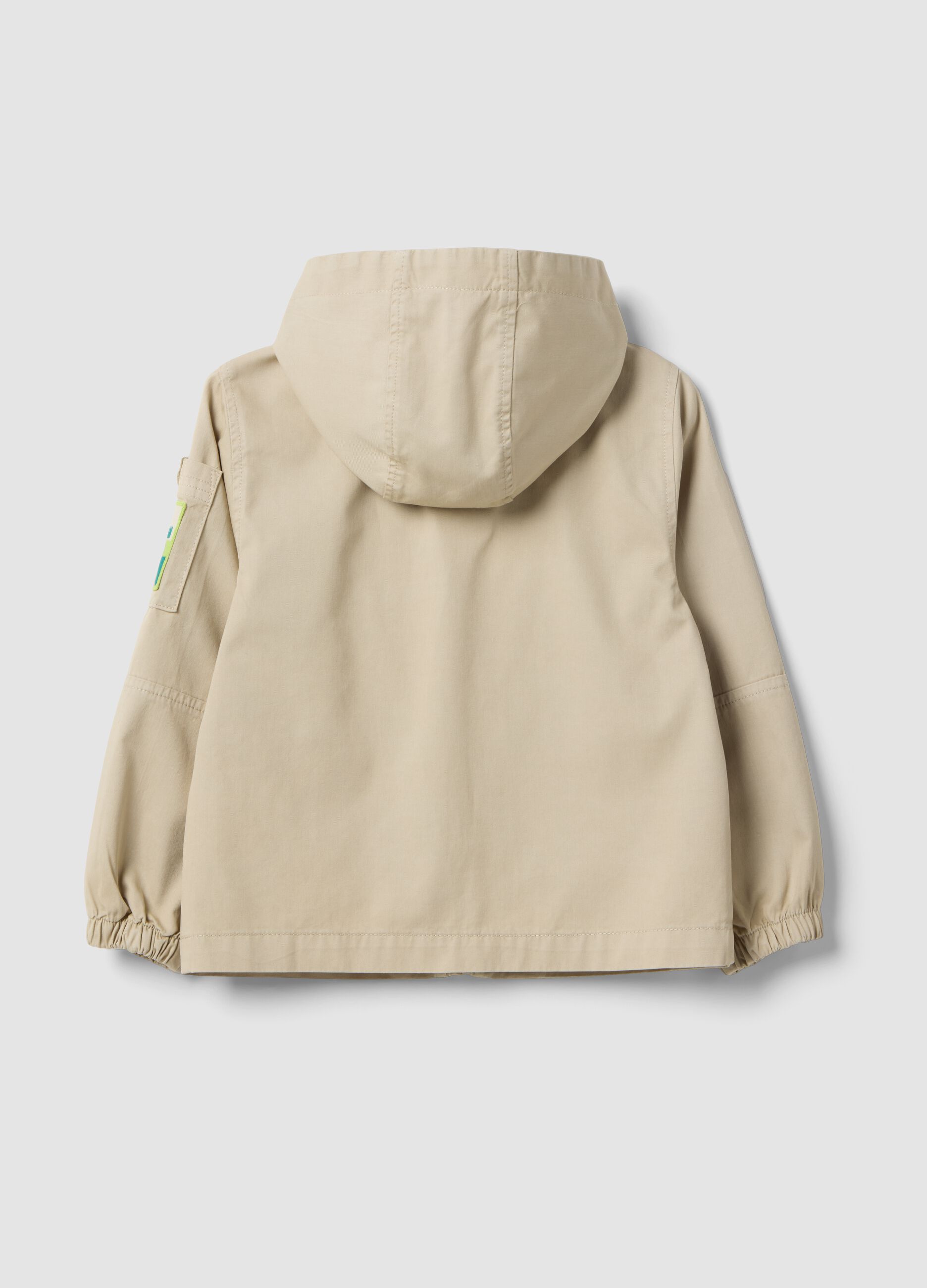 Boys' beige pure cotton jacket regular fit