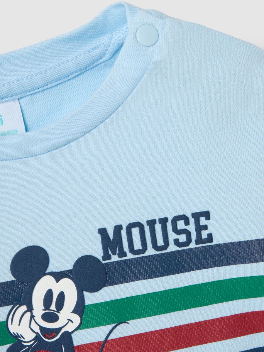 T-shirt in puro cotone azzurra da bimbo regular fit con stampa_3