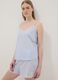 Light blue pure cotton camisole pyjama top_0
