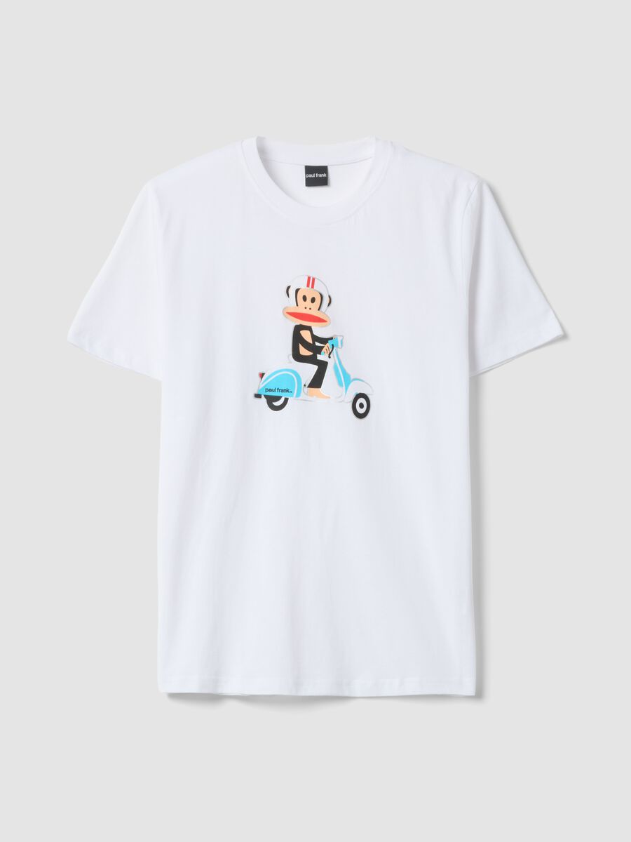 White Paul Frank print T-shirt in pure cotton, regular fit_4
