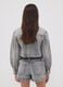 Short grey pure cotton shirt with studs for girls_2