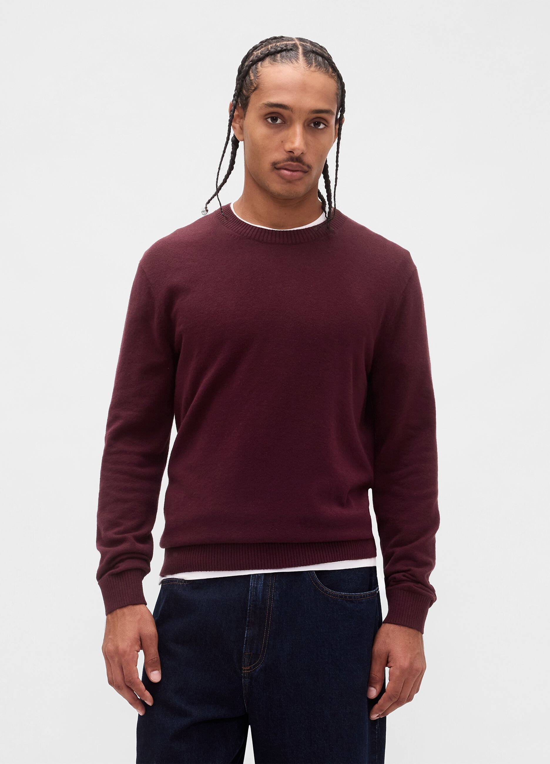 Purple Cotton Blend Sweater