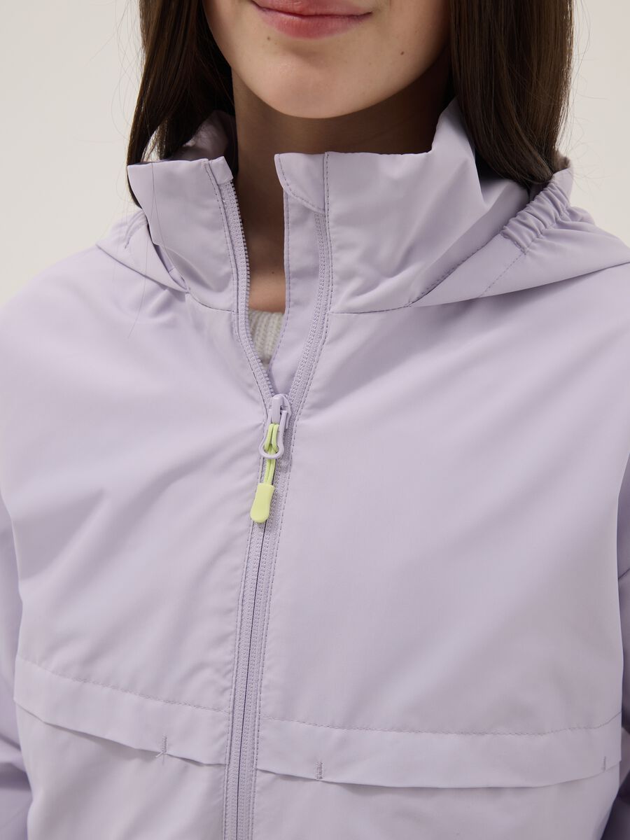 Purple hooded jacket for girls regular fit_2