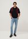 Black pure cotton crew neck t-shirt with relaxed fit_1