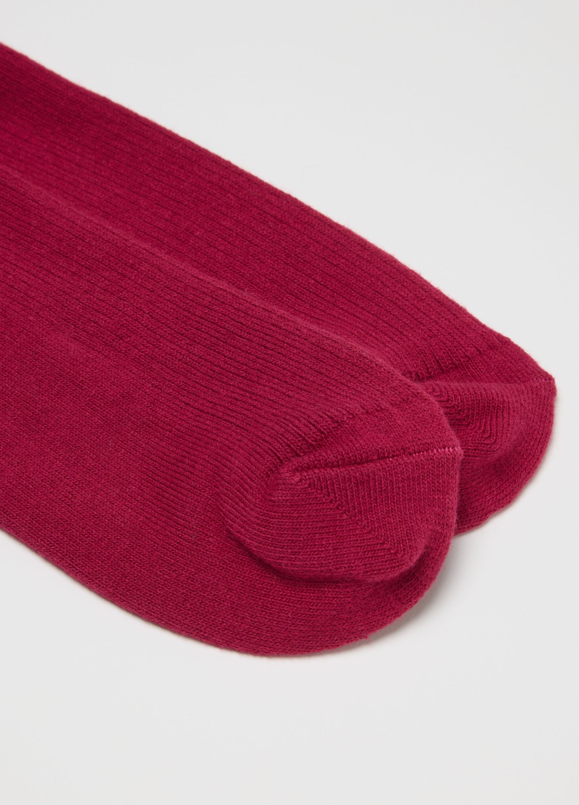 Red midi socks in cotton blend