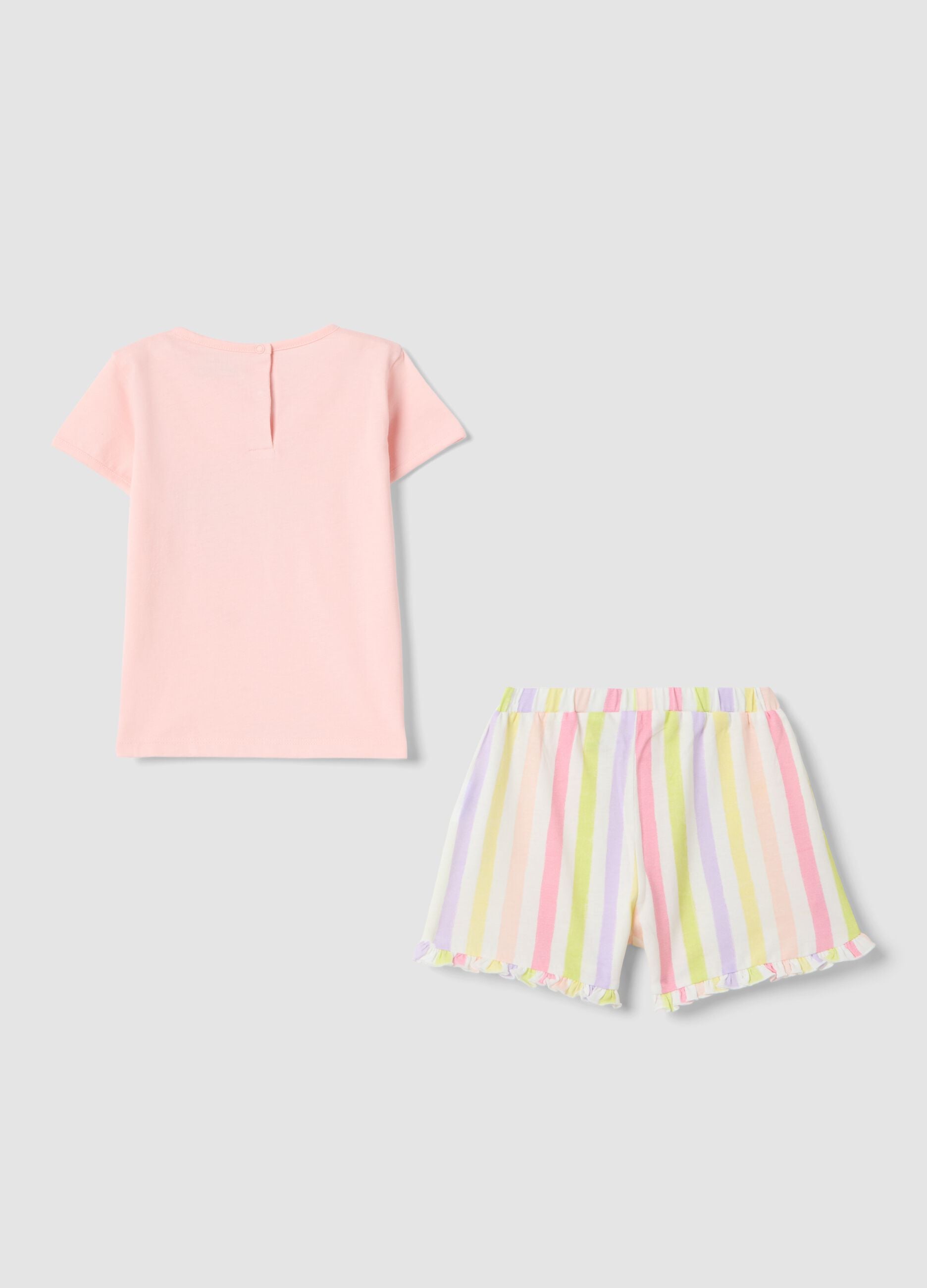 Multicolour organic cotton baby girls&rsquo; pyjamas, regular fit