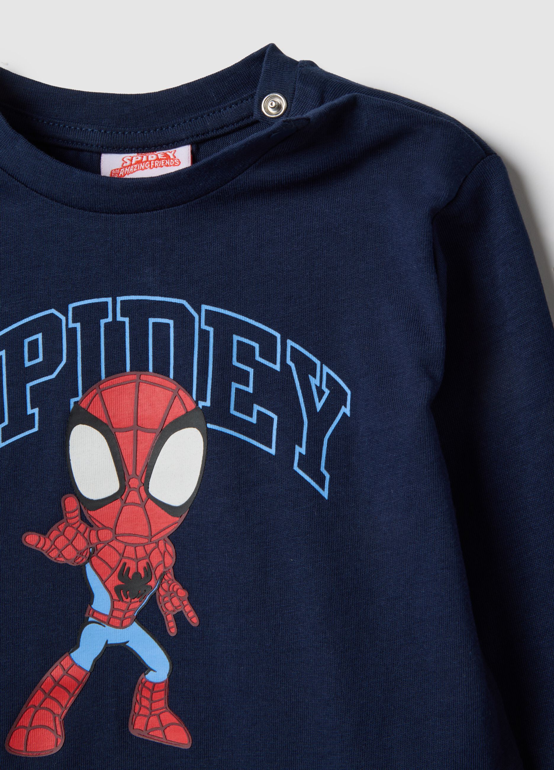 Spider-Man Boys' Blue Pure Cotton T-Shirt