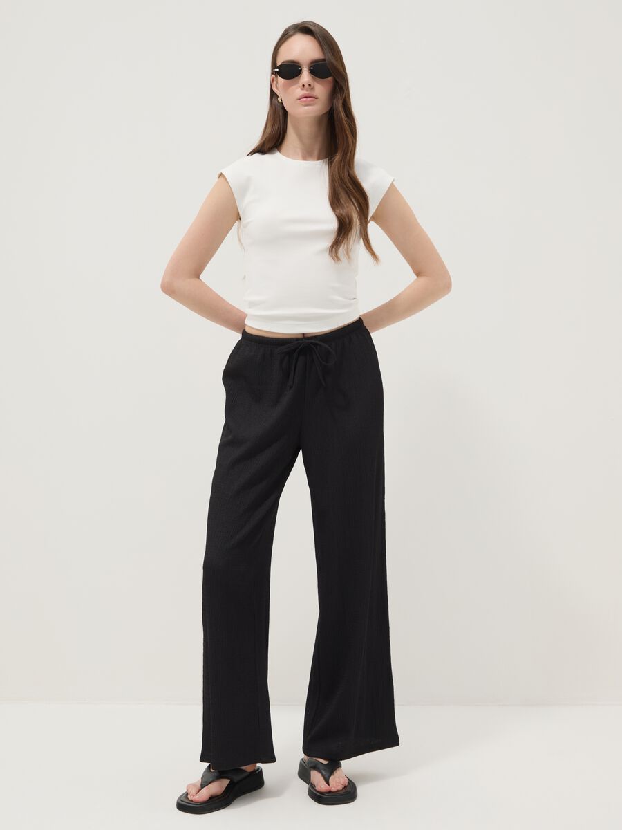 White fitted cotton stretch vest_2