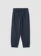 Children's Regular Fit Blue Cotton Jogger Trousers_0