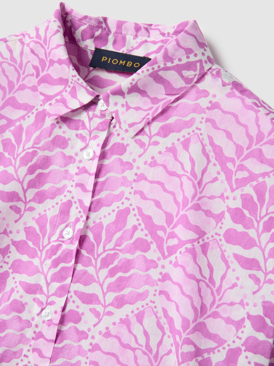 Regular fit multicolour pure cotton shirt with floral pattern_5