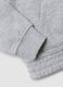 Grey hooded sweatshirt in pure organic cotton, oversized fit for baby girl_3