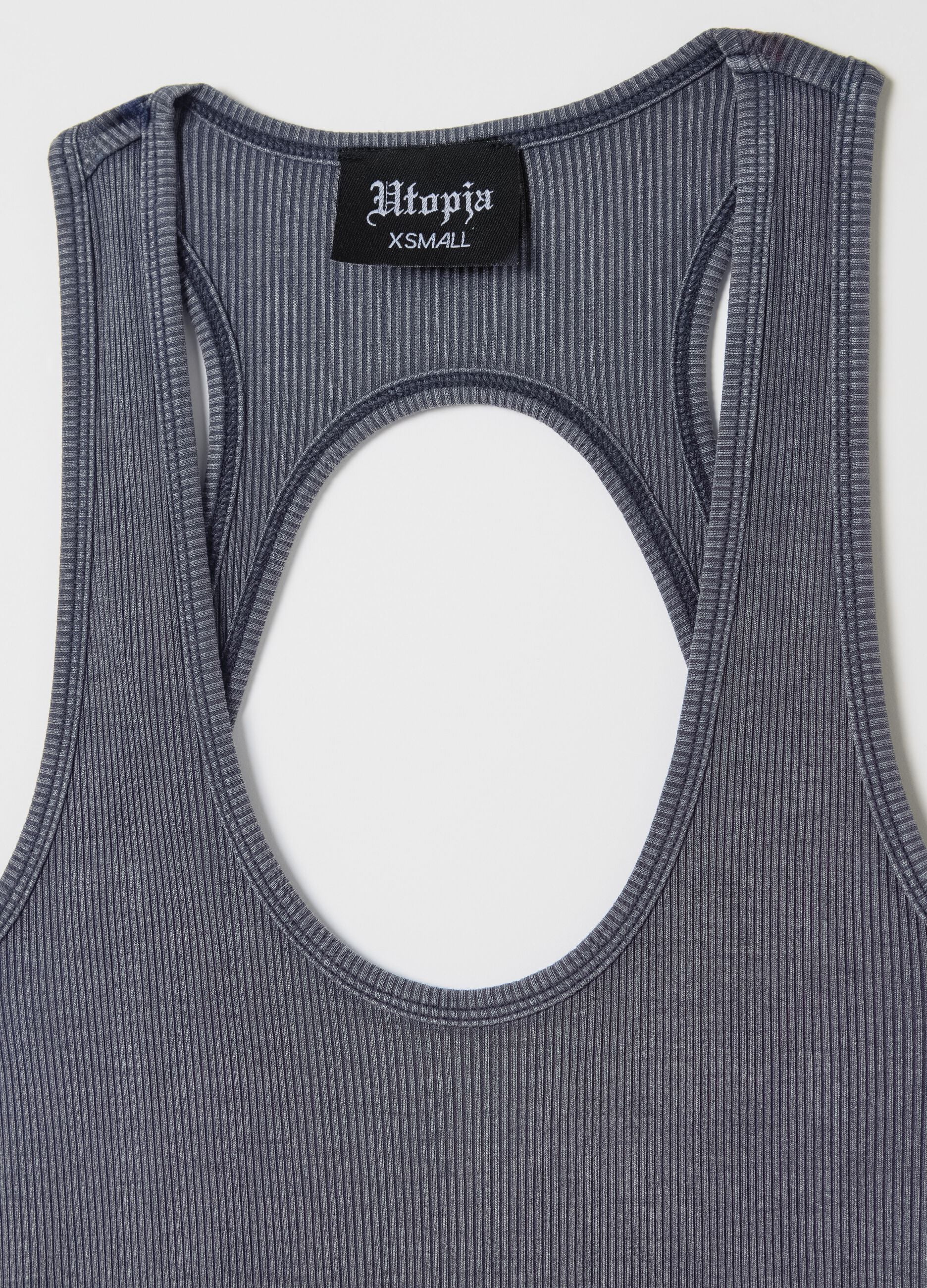Backless Vintage Grey Mini Dress 