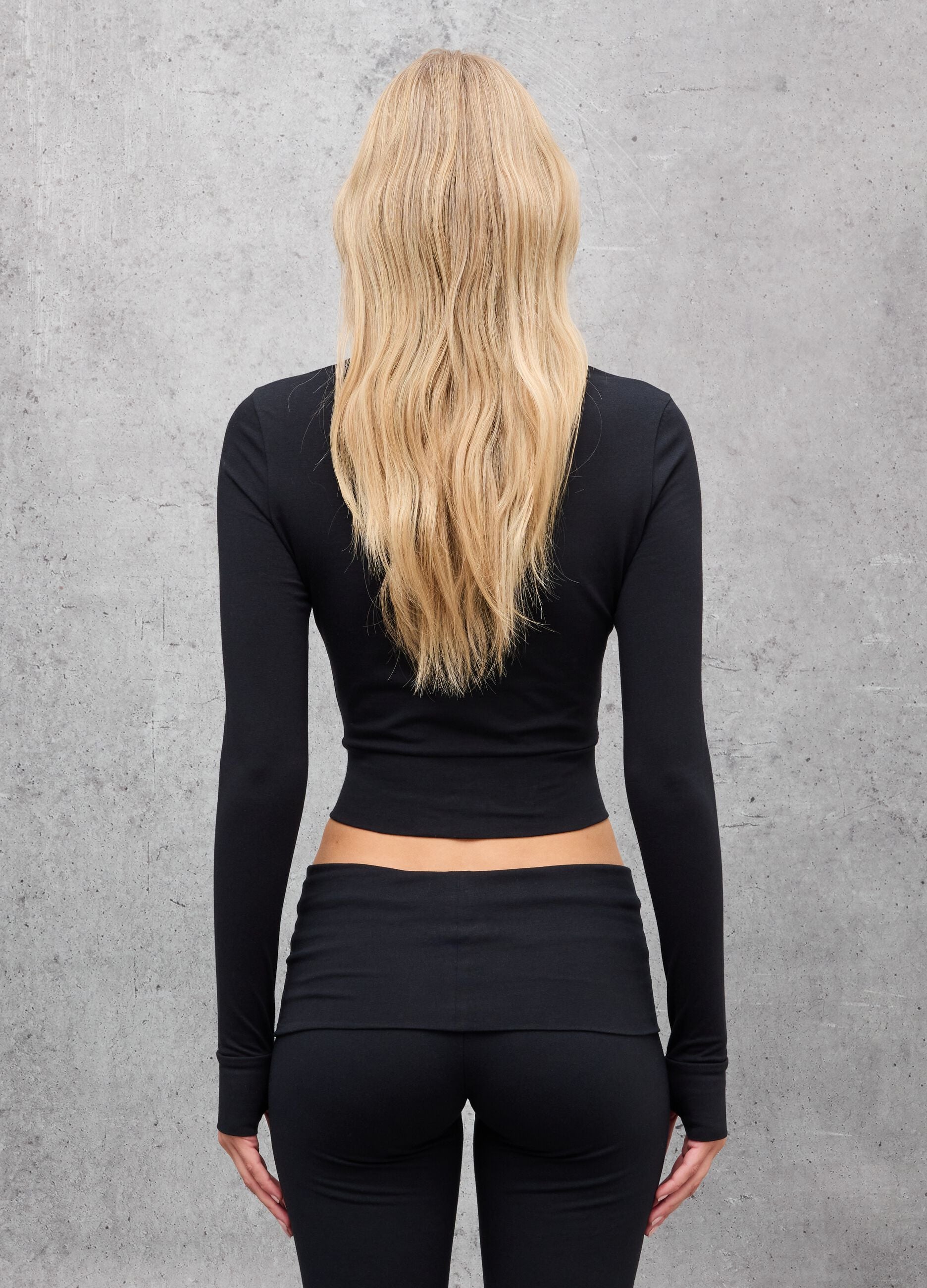Fitted Full-Zip Black