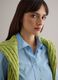 Light blue pure cotton striped shirt with regular fit_3