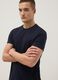Short sleeve pure cotton blue regular fit T-shirt_0