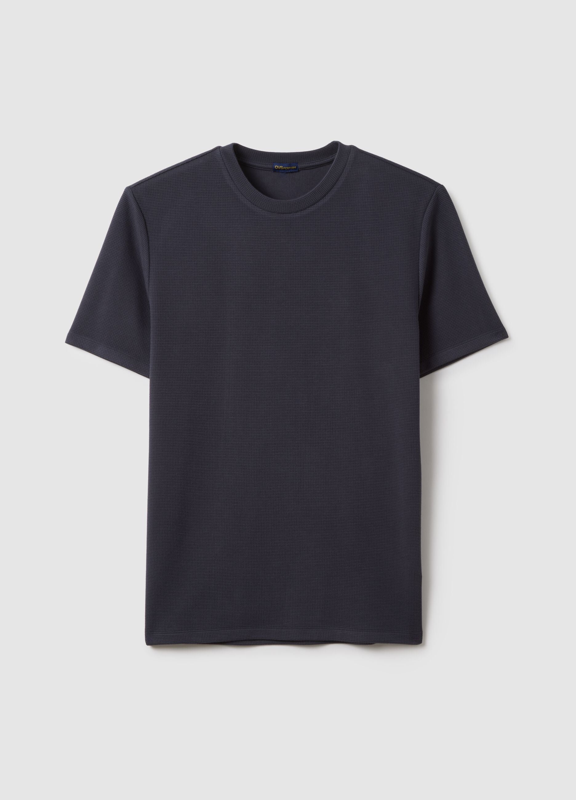 Black viscose blend pyjama T-shirt regular fit