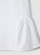 White linen-blend cotton top with ruffle hem for girls, regular fit_2