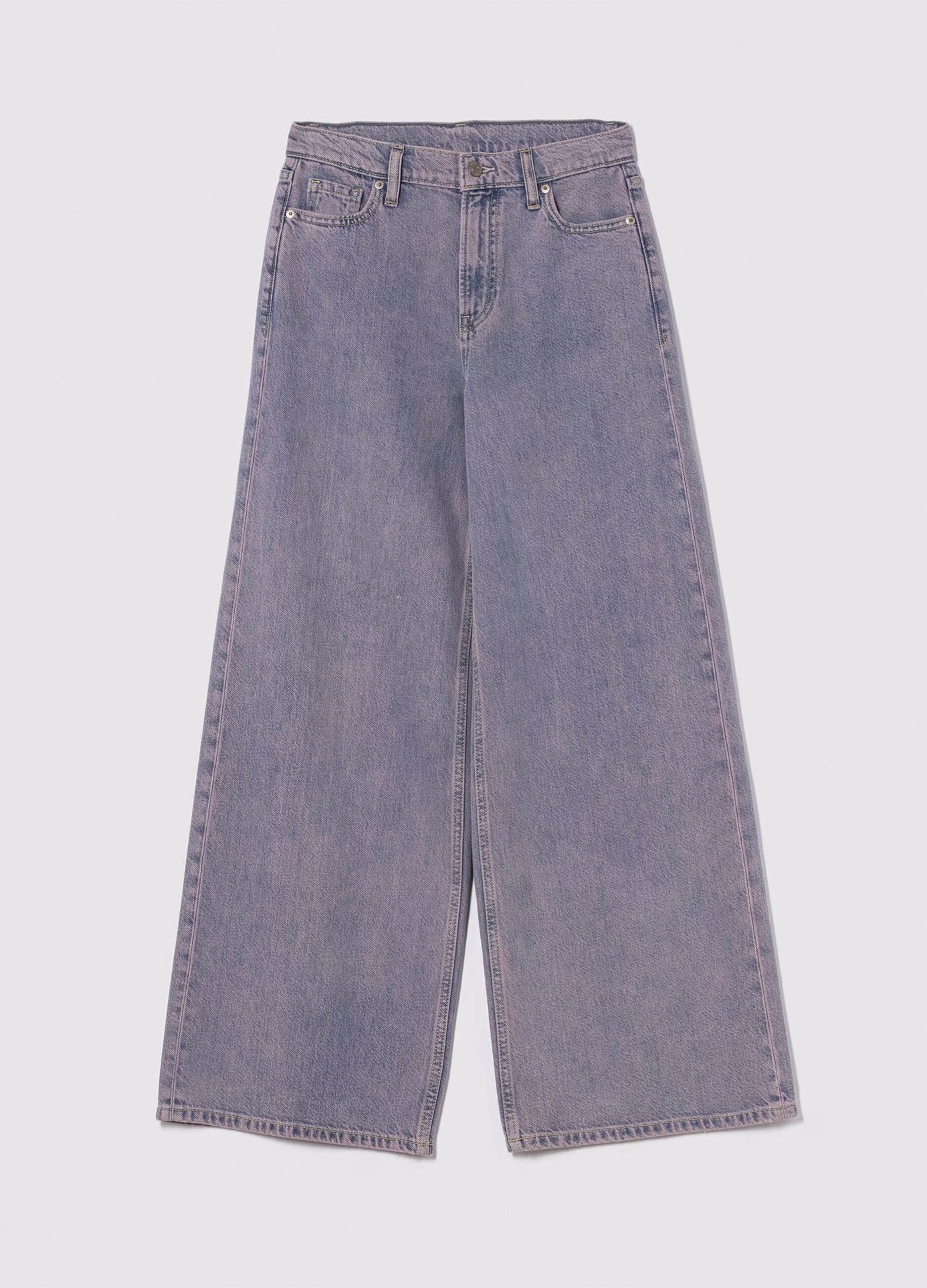 Wide-leg trousers in Lyocell and cotton