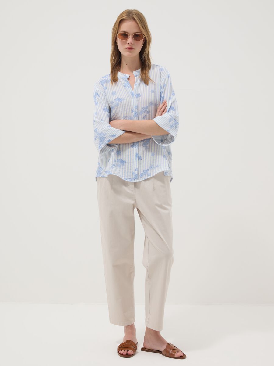 Beige stretch-cotton trousers_1