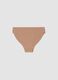 Beige regular fit stretch cotton briefs_4
