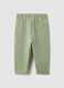 Girls' green slim fit stretch cotton trousers_1