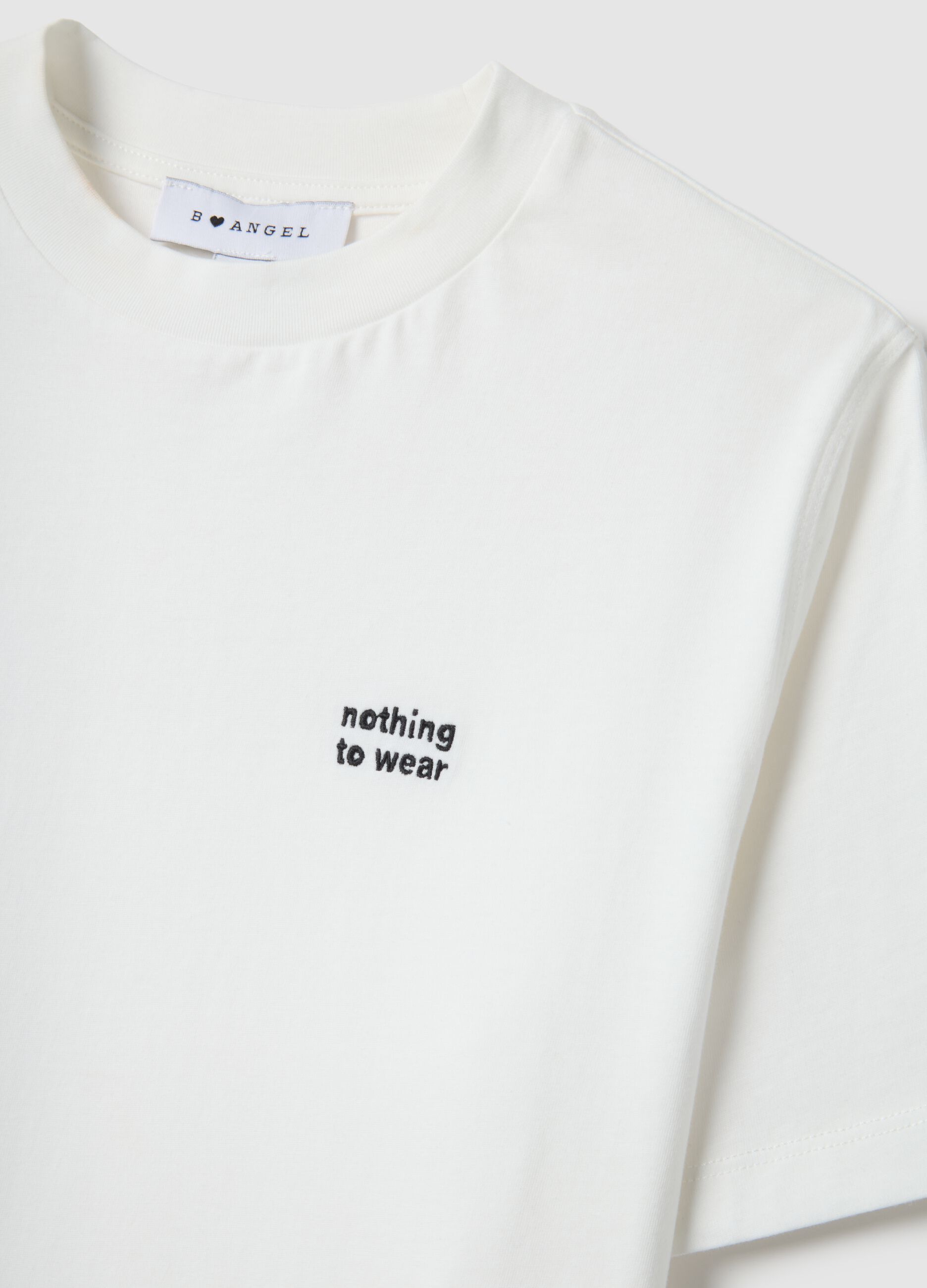 White Pure Cotton T-shirt Relaxed Fit