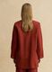 Red pure linen oversized shirt_3