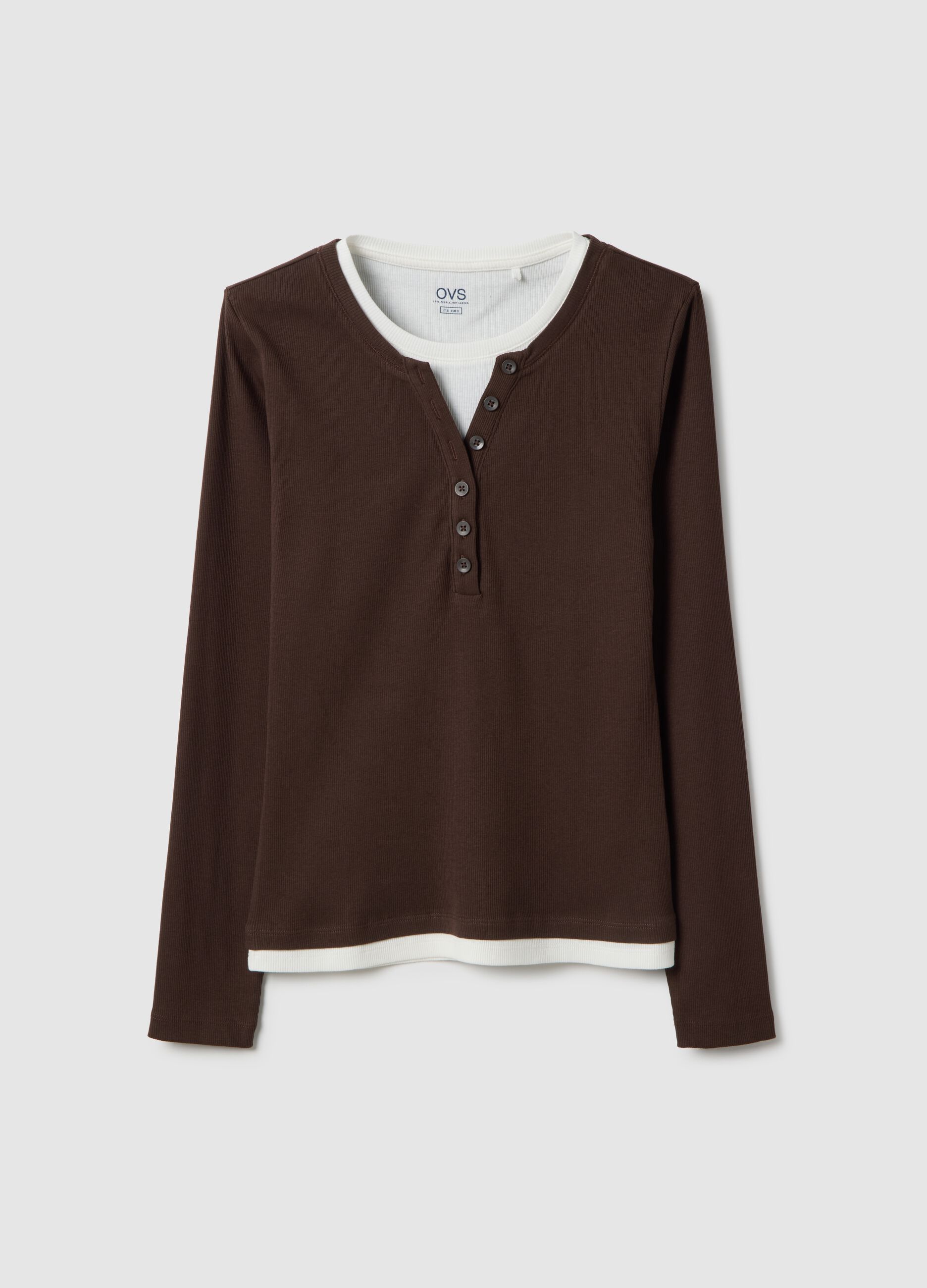 Multicolour long-sleeved pure cotton regular fit sweater