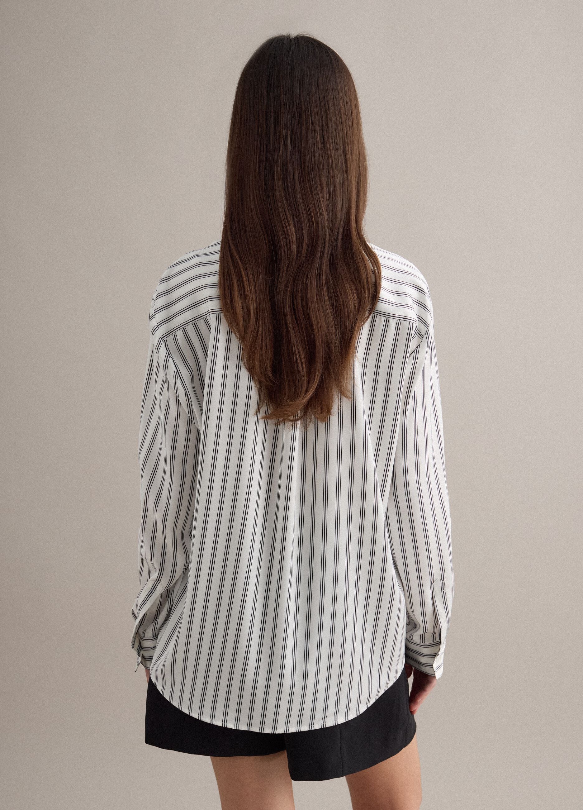 Regular fit multicolour striped long sleeve shirt