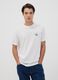 White pure cotton jersey T-shirt with "Water your Flowers" print, regular fit_2