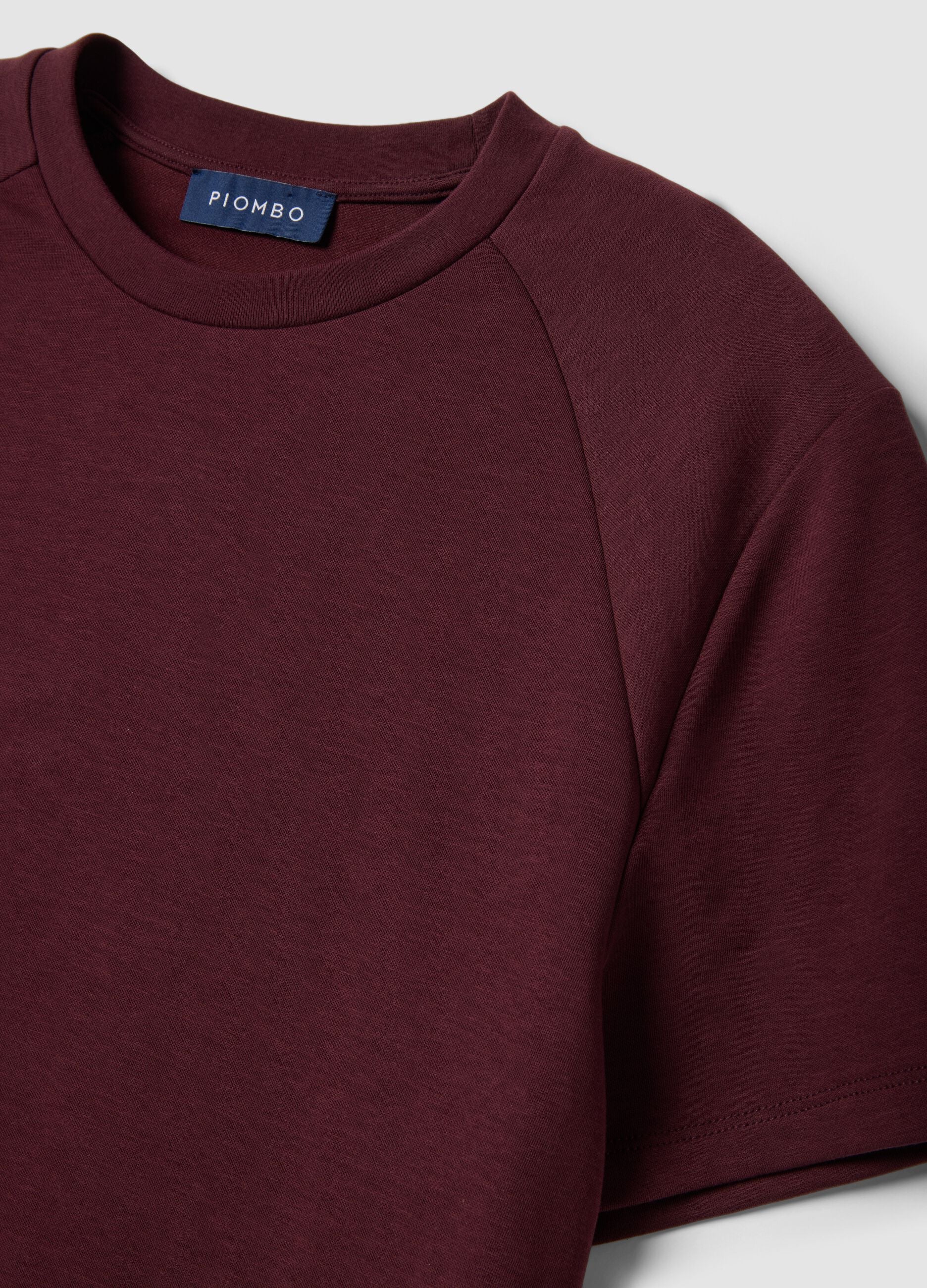 Red breathable, quick-dry cotton-blend T-shirt
