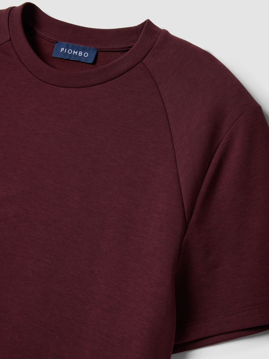 Red breathable, quick-dry cotton-blend T-shirt_5