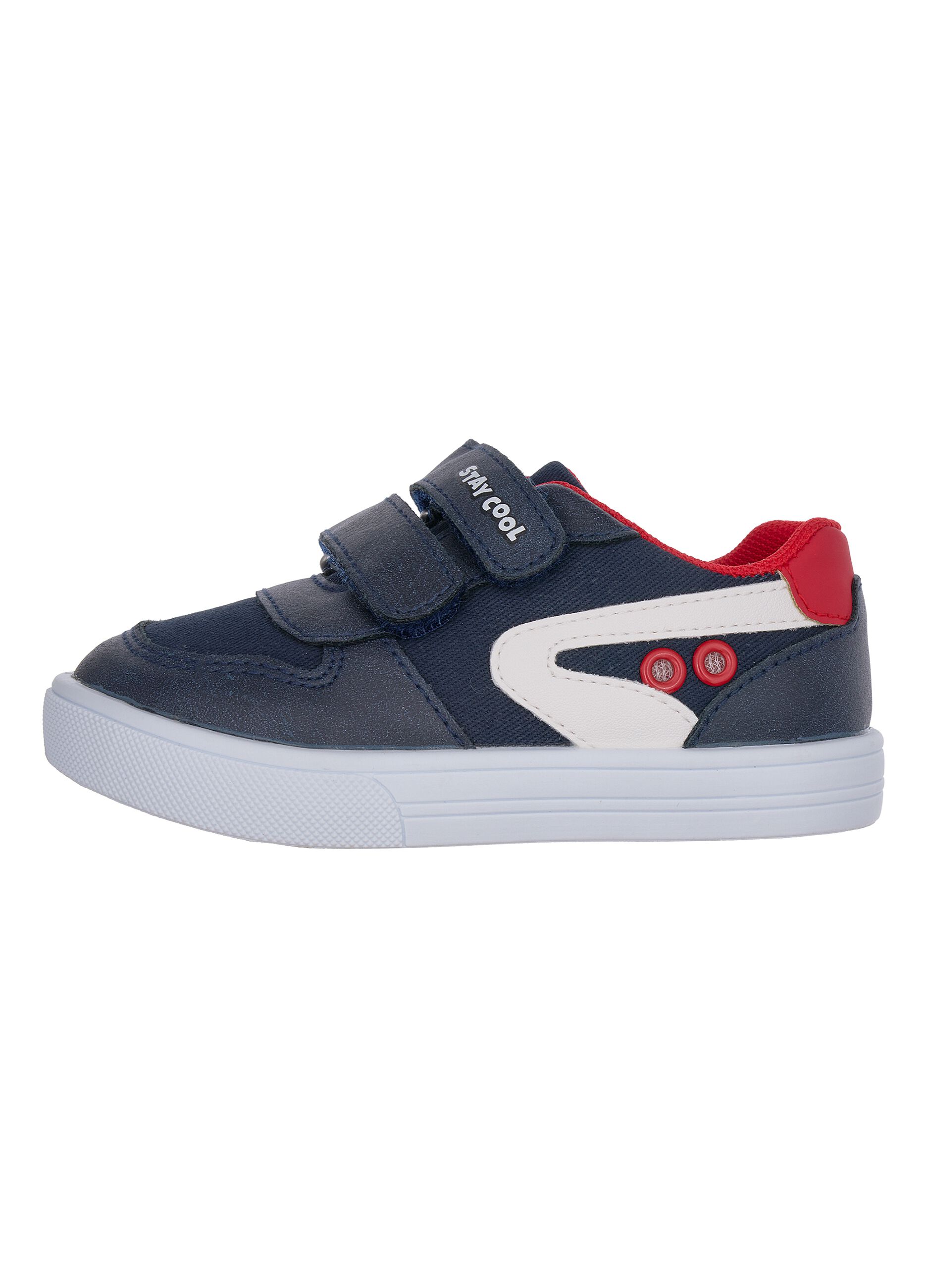 Blue sneakers with velcro fastening for kids