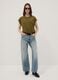 Green pure cotton regular-fit short-sleeve T-shirt_1