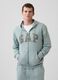Cotton blend logo hoodie_1