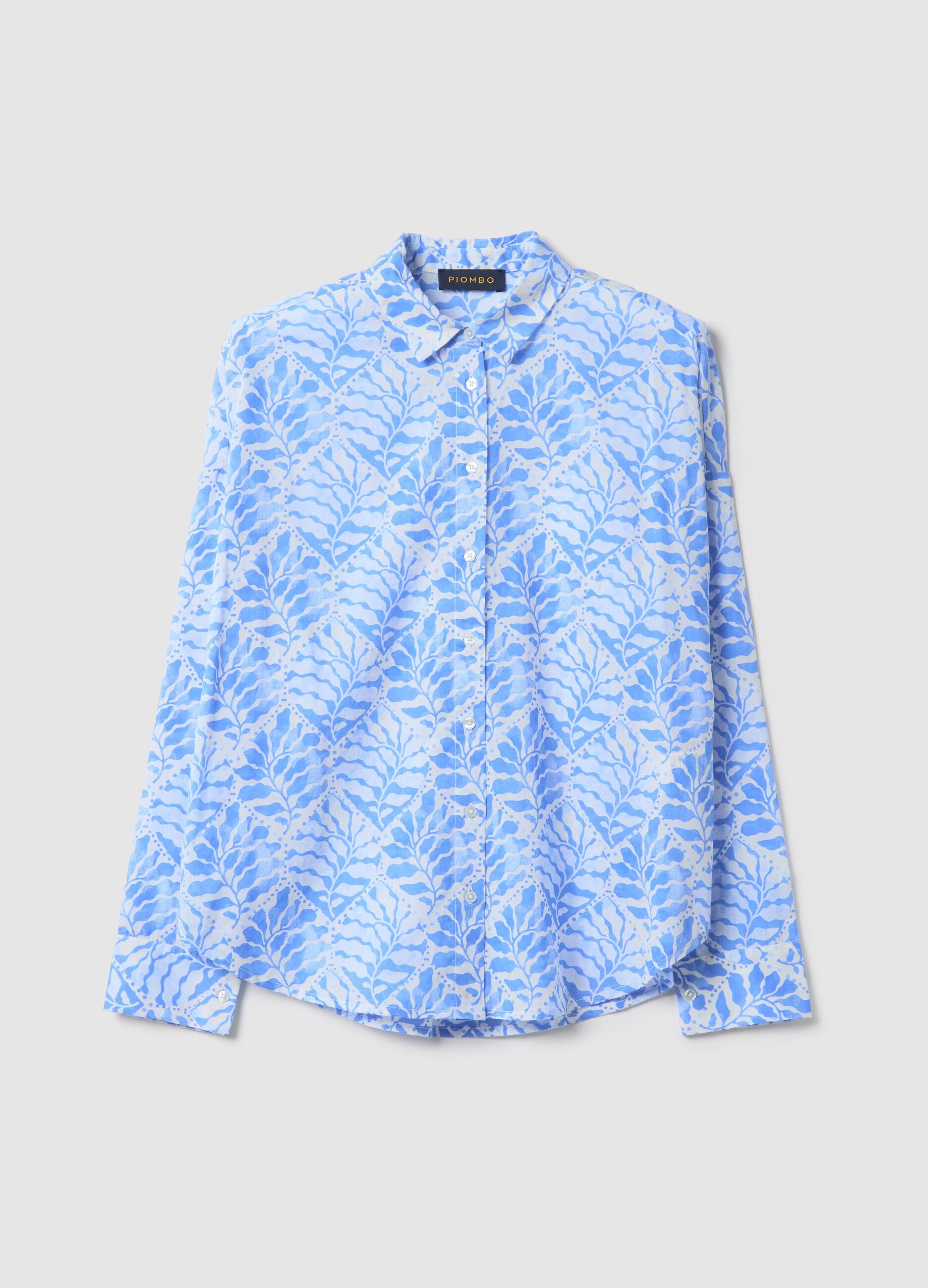 Multicolour pure cotton regular fit shirt with floral pattern