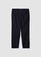 Black pure cotton carrot-fit chino trousers_4