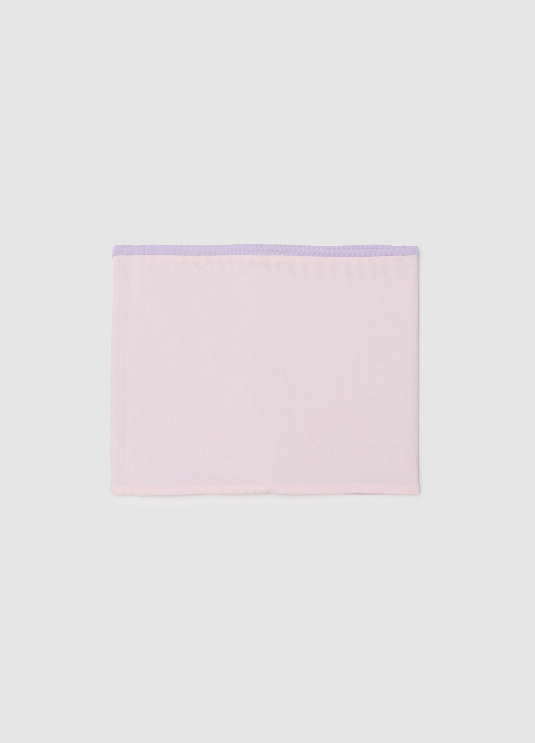 Purple stretch cotton scarf for girls with enveloping fit