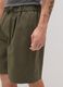 Men's green baggy shorts in 100% cotton_3