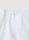 White pure cotton blouse with embroidery and gathered neckline for girls_4