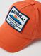 Orange pure cotton kids' baseball cap with patch_2