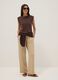 Brown regular fit pure cotton short sleeve T-shirt_1