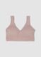 Pink stretch-fabric bra with removable padding_0