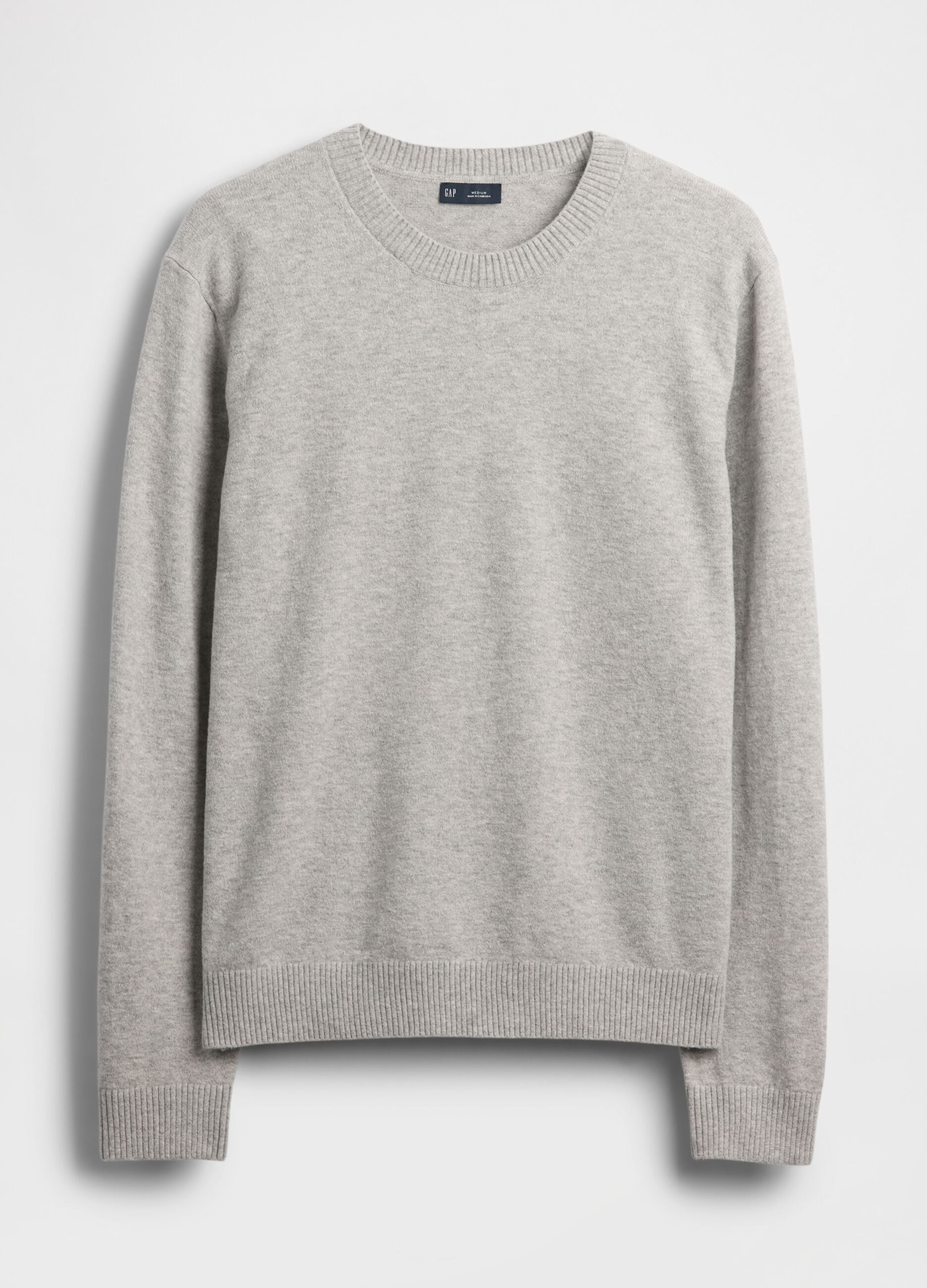 Grey Cotton Blend Jumper