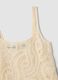 Beige cotton-blend crochet tank top, regular fit_5