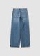 Light Blue Denim Wide-Leg Jeans in 100% Cotton_1