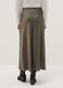Grey satin skirt with regular fit and elastic waist_2