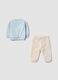 Blue and beige organic cotton baby set_1