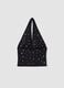 Black stretch cotton regular-fit tank top with deep neckline_4